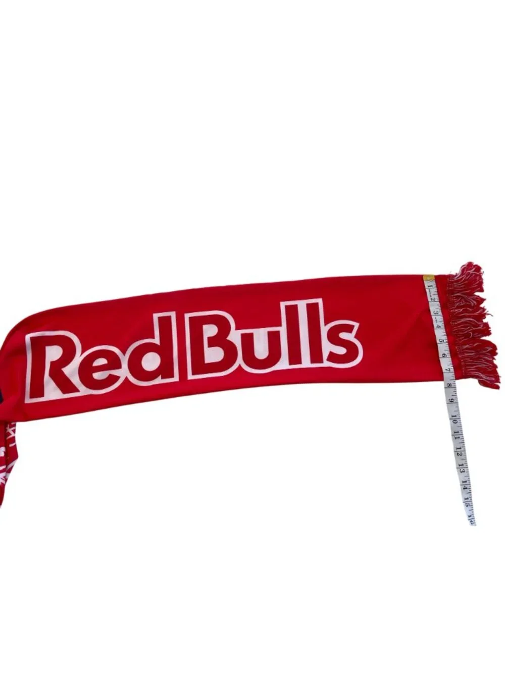 New York Red Bulls Soccer Scarf Red Polyester W/ Fringe 60